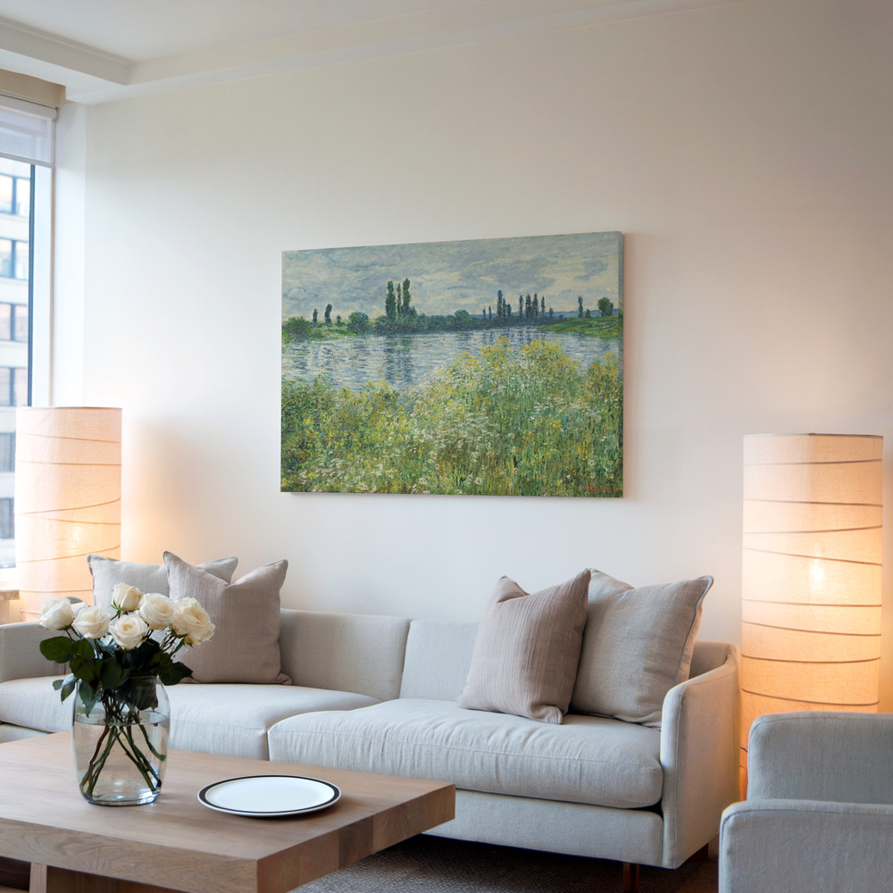 Canvas print - Banks Of The Seine in living room