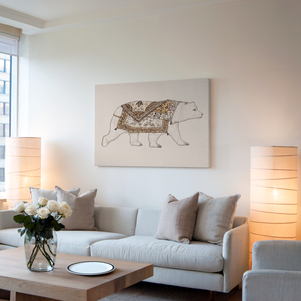 Toile - Ours Blanc dans le salon