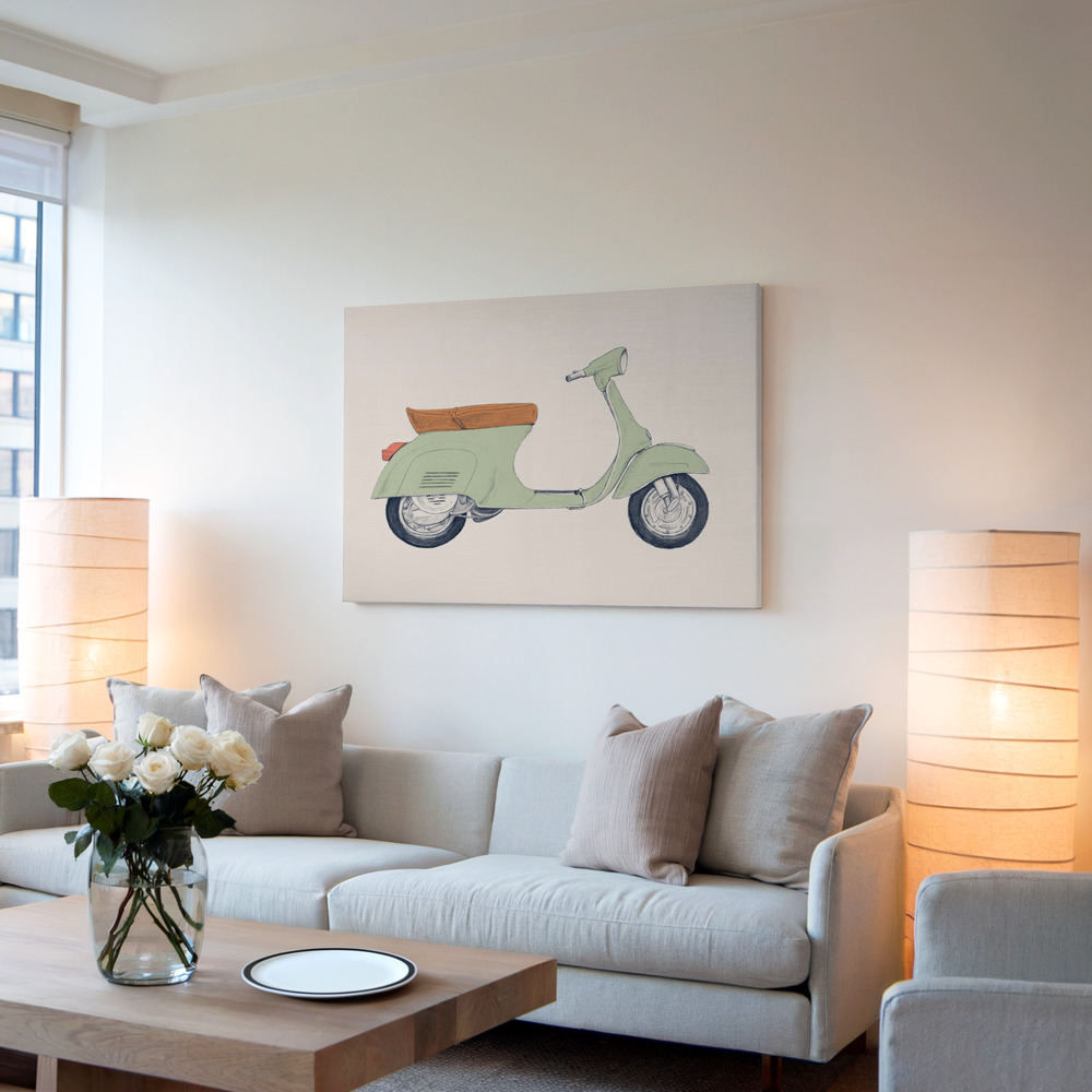 Stampe su tela - Vespa Print in soggiorno