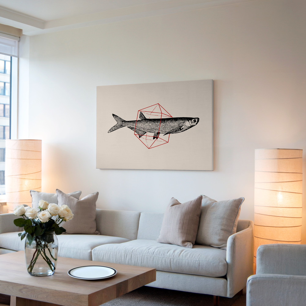 Obraz na płótnie - Fish In Geometrics Nº2 w salonie