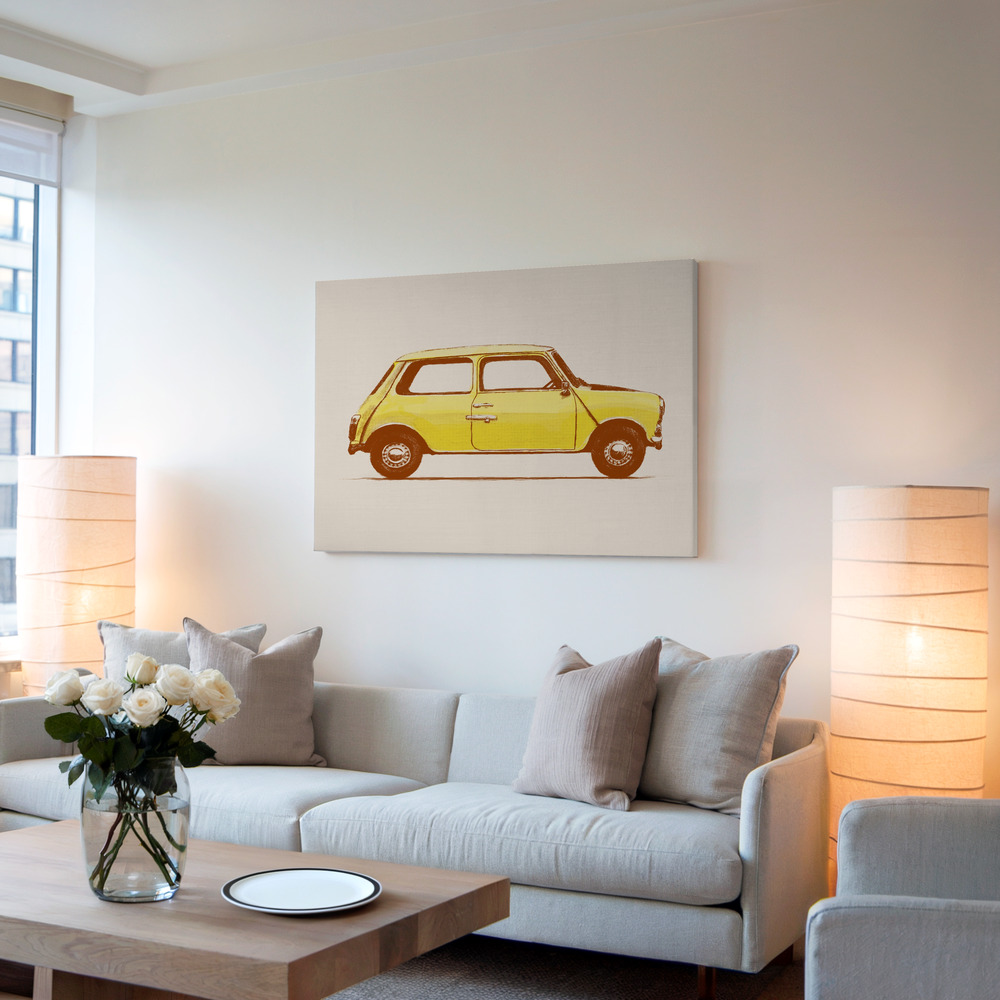 Leinwandbild - Mini Mr Beans im Wohnzimmer