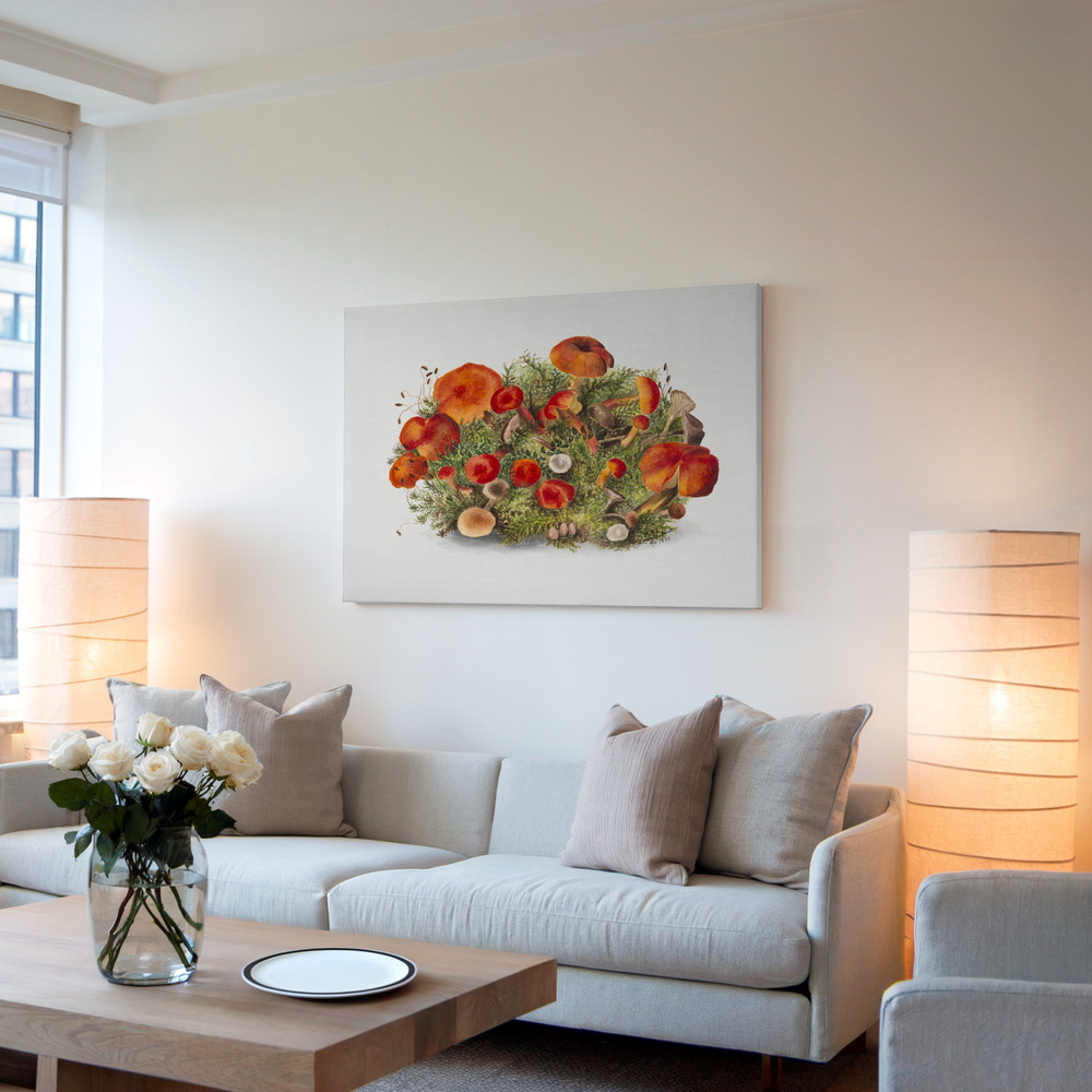 Canvas print - Study of Mushrooms (1880) Horizontal in living room