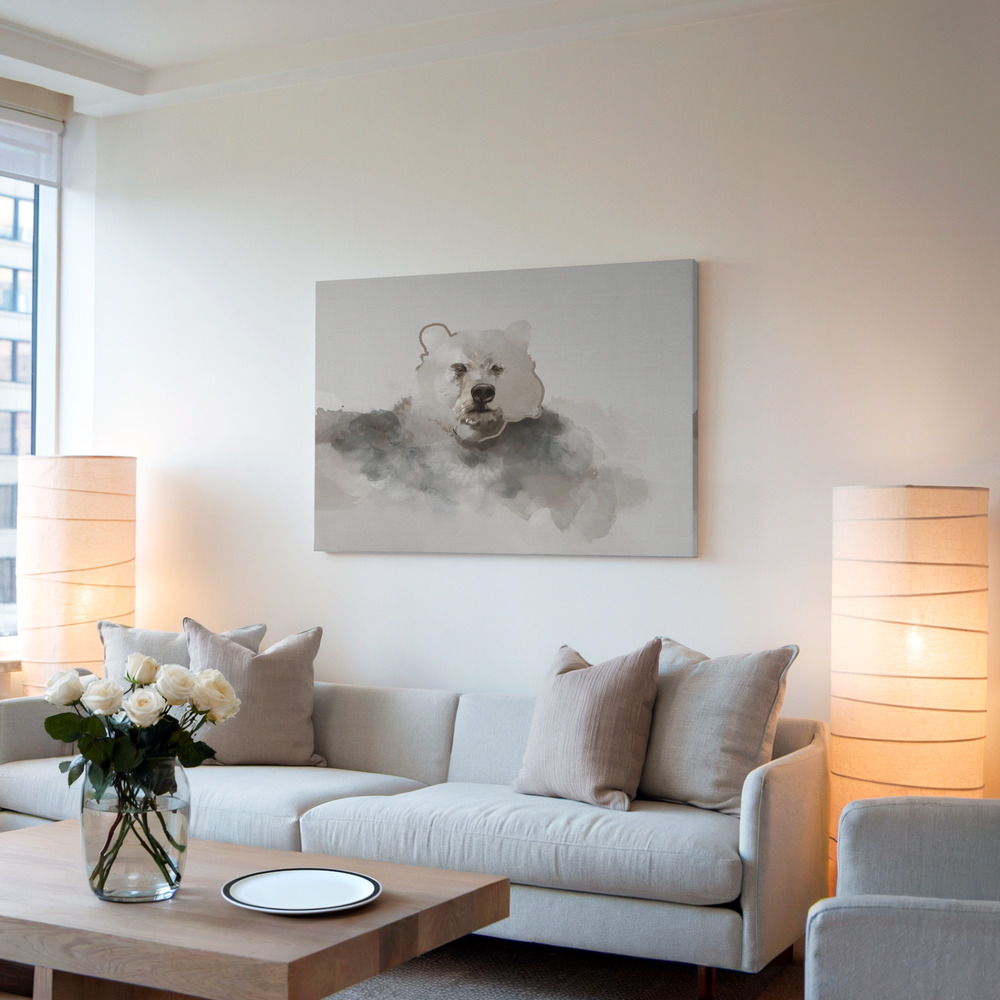 Stampe su tela - Bear in soggiorno