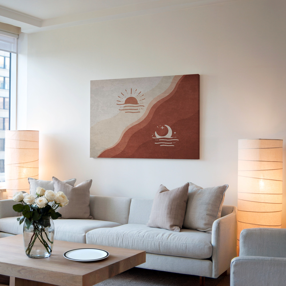 Canvas print - Day and Night Harmony in living room