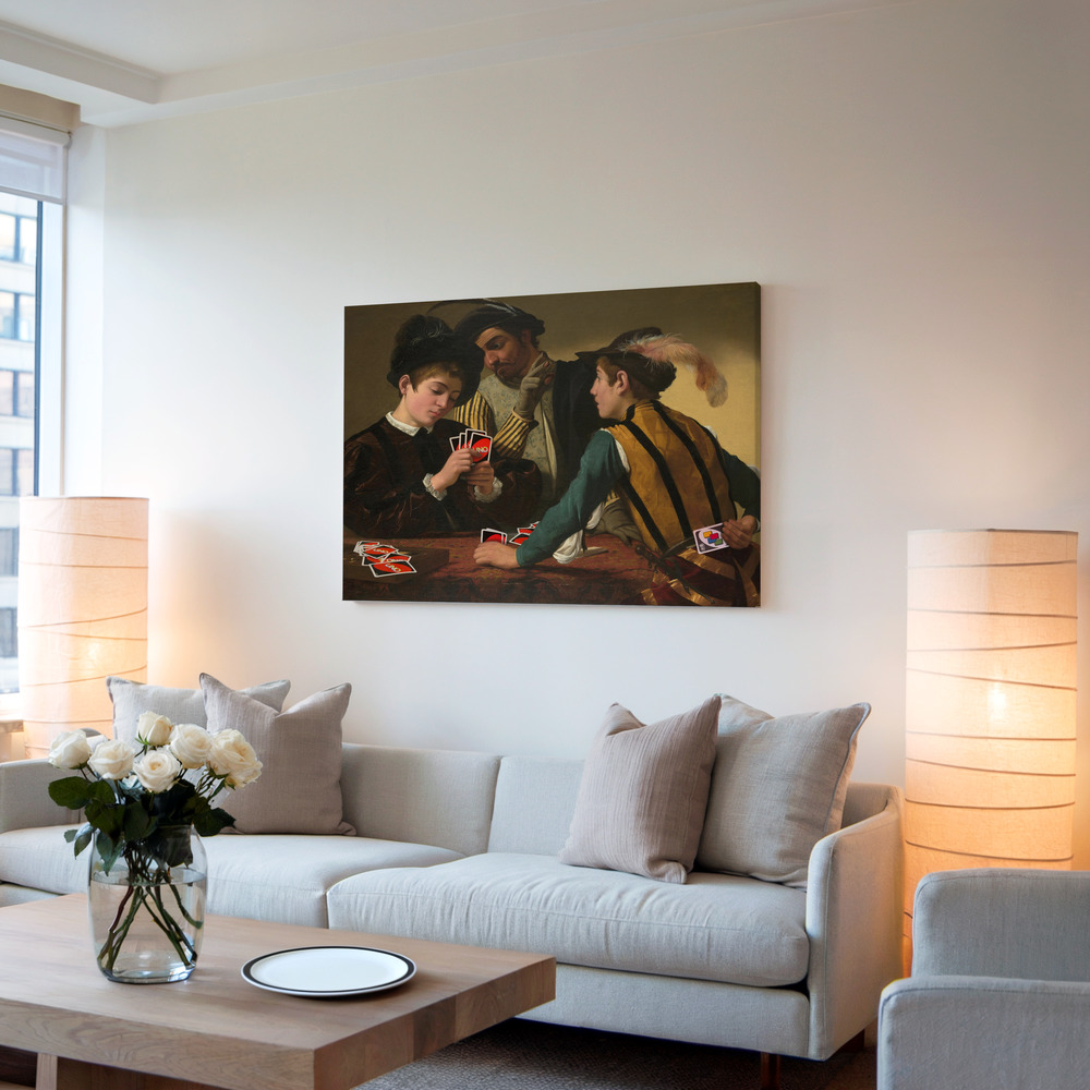 Canvas print - Backside Victory in living room