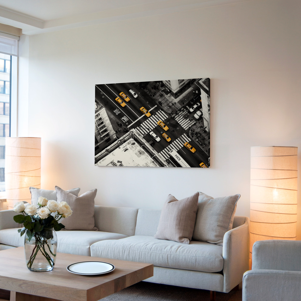 Canvas print - Yellow Flow in living room