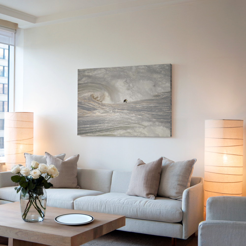 Canvas print - Nazaré North Canyon in living room