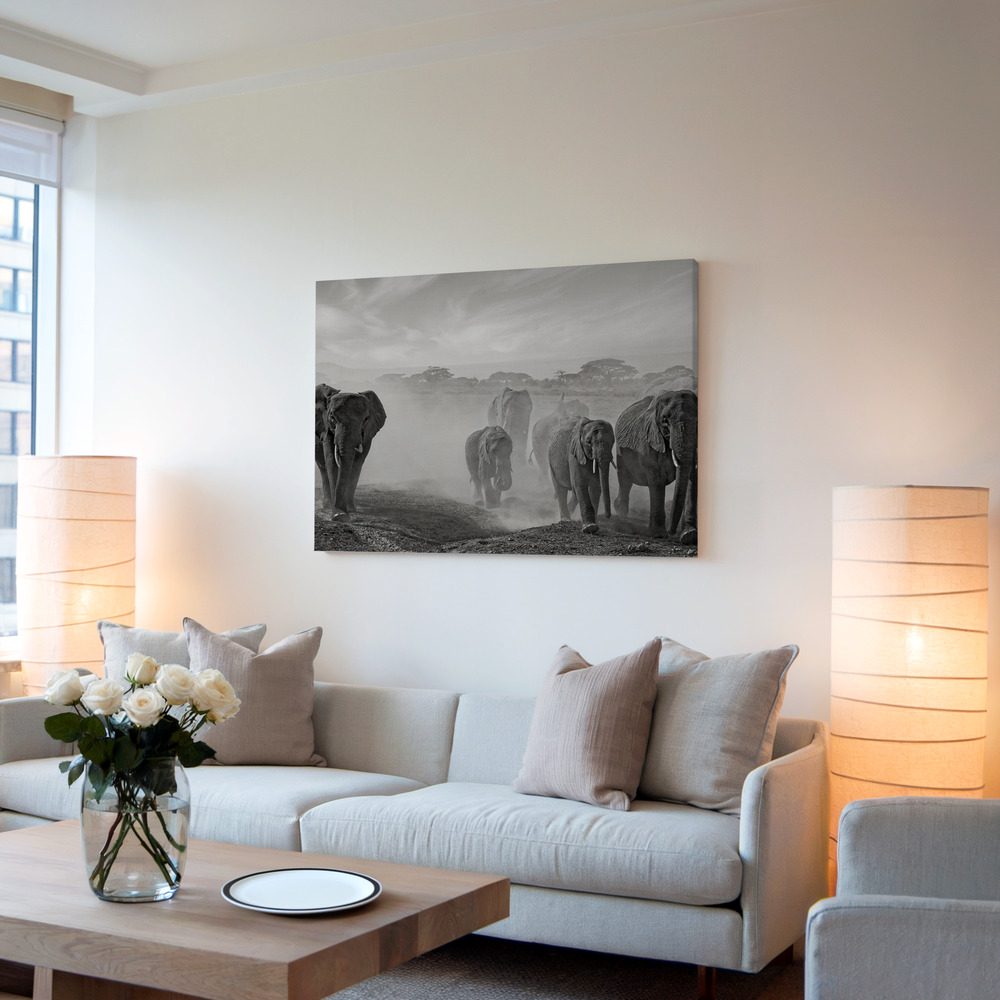 Canvas schilderi - Sequence of emotion in de woonkamer