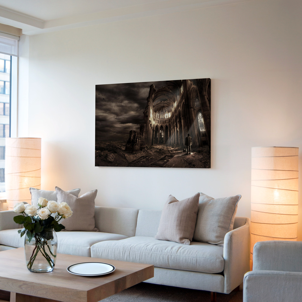 Leinwandbild - Faith im Wohnzimmer