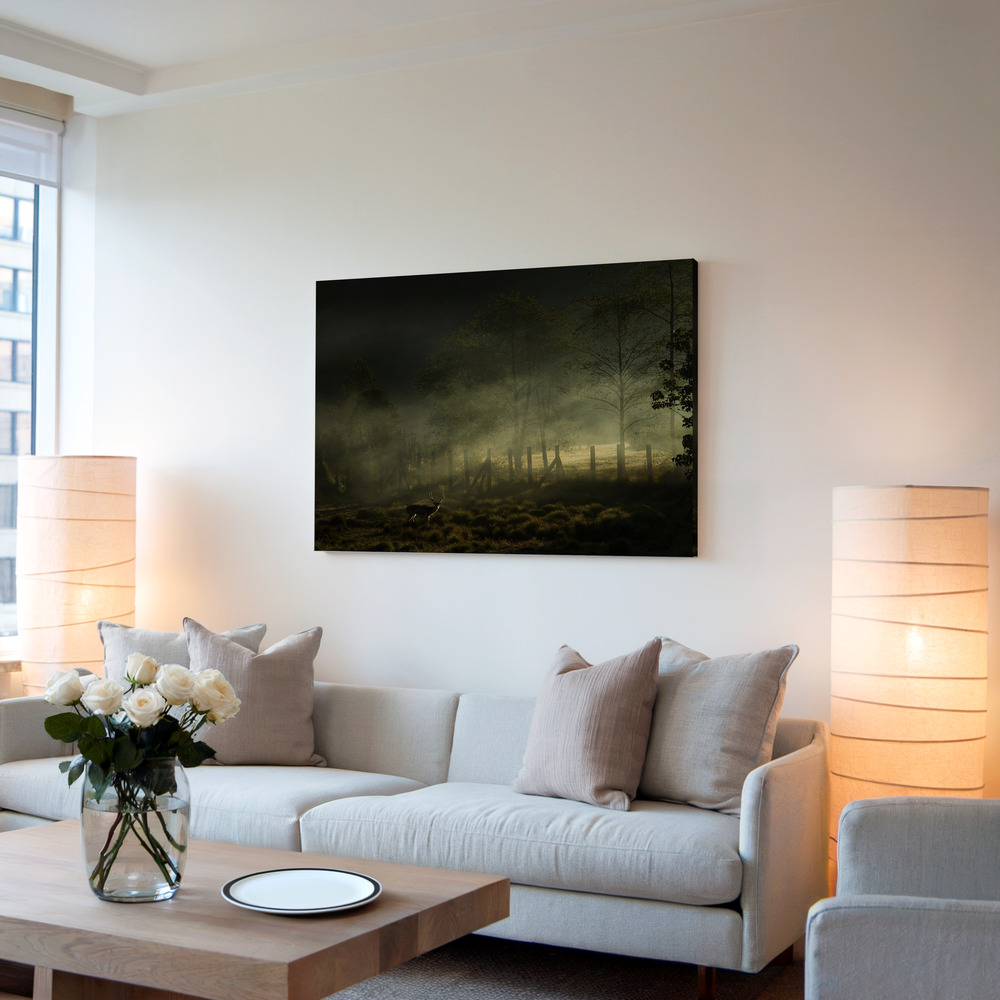 Canvas print - Misty Morning in living room
