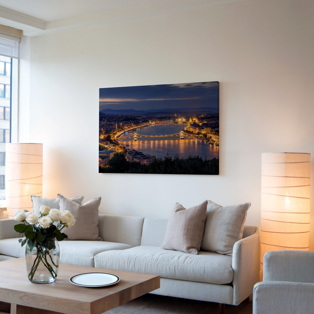Canvastavla Panorama of Budapest - Tavla i vardagsrummet