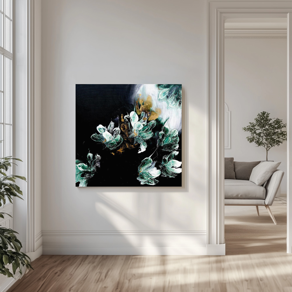 Canvas print - Celestial Garden with Green and White Flowers in the livingroom