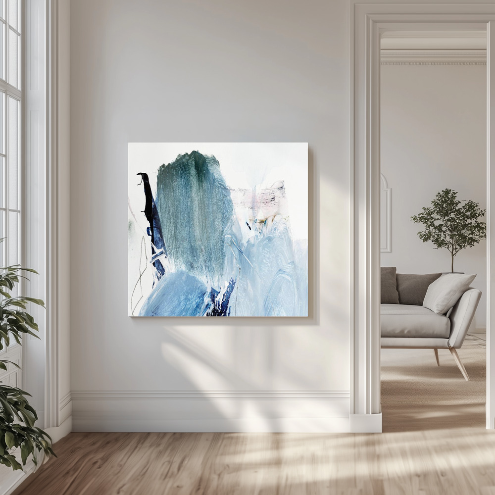 Canvas print - Blues in the livingroom