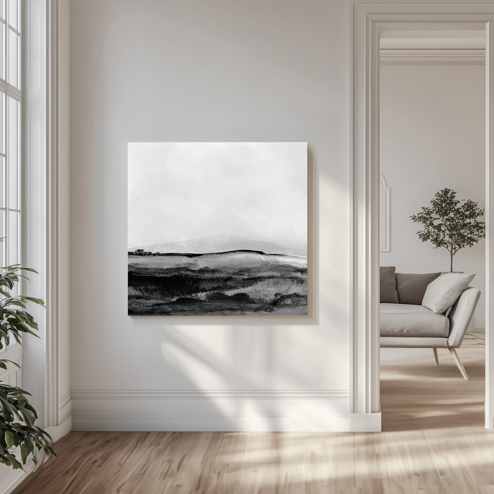 Canvas print - Mono Landscape No1 in the livingroom