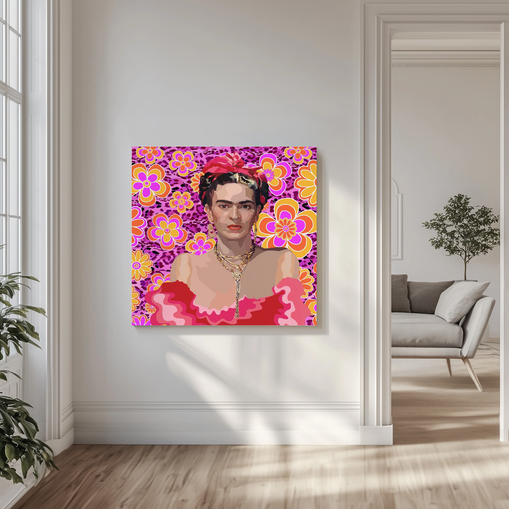 Canvas print - Frida the Queen in the livingroom