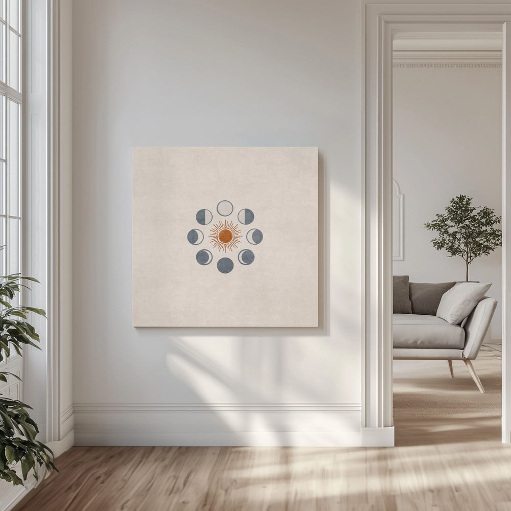 Canvas print - Lunar Phases Glow in the livingroom