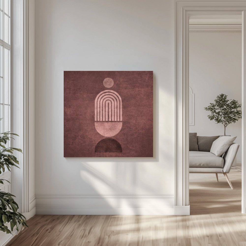 Stampe su tela - Echoing Geometry in salotto