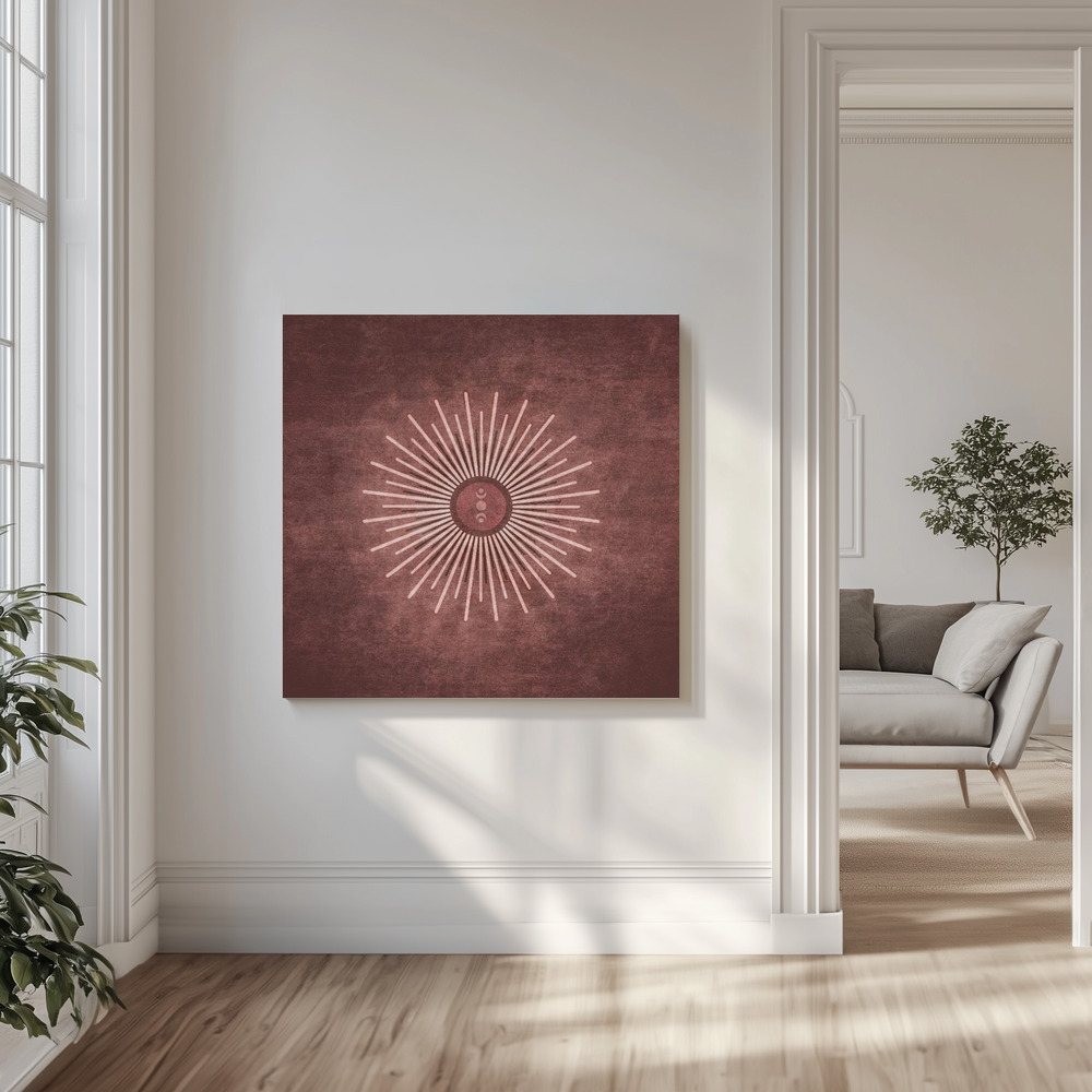 Canvas print - Radiant Embrace in the livingroom