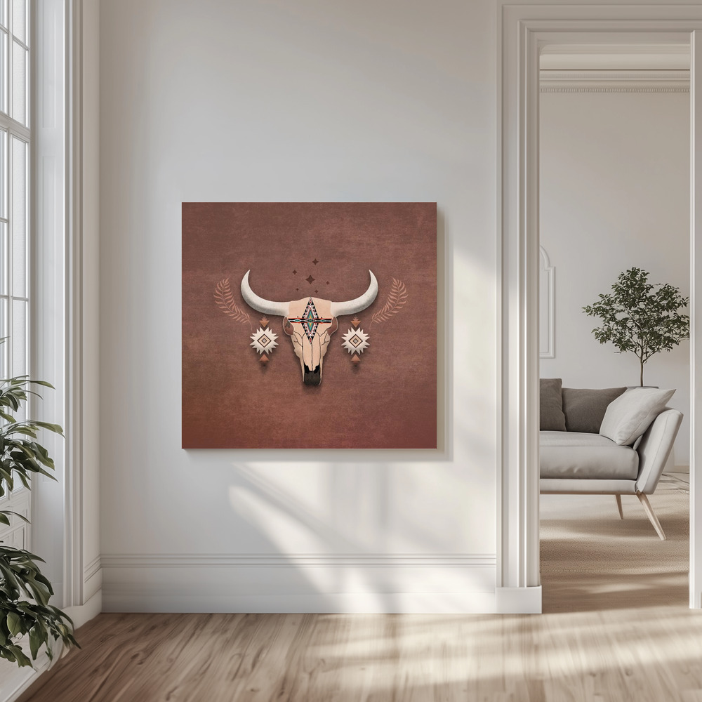 Canvas print - Desert Spirit Skull in the livingroom