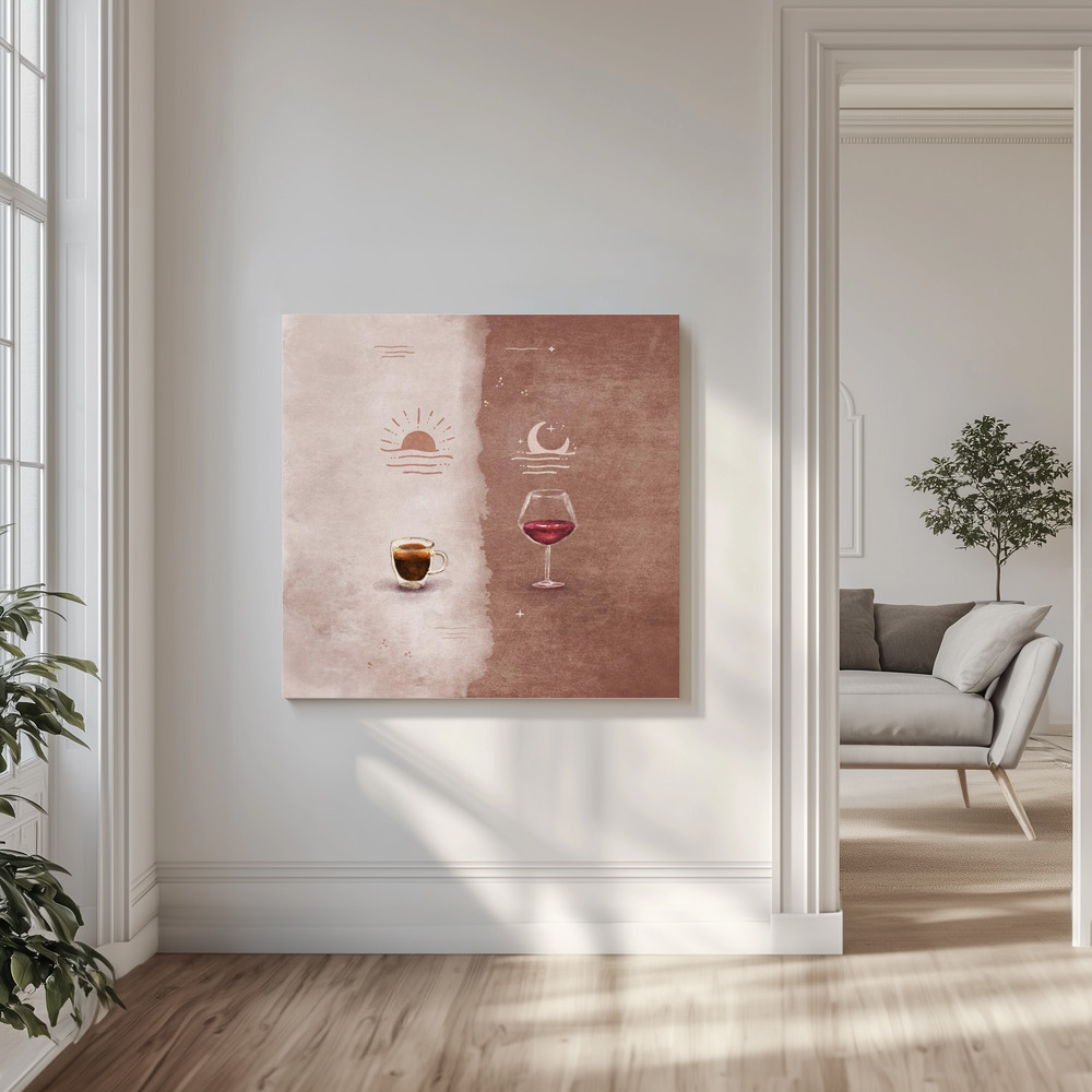 Canvas print - Day to Night Sip in the livingroom