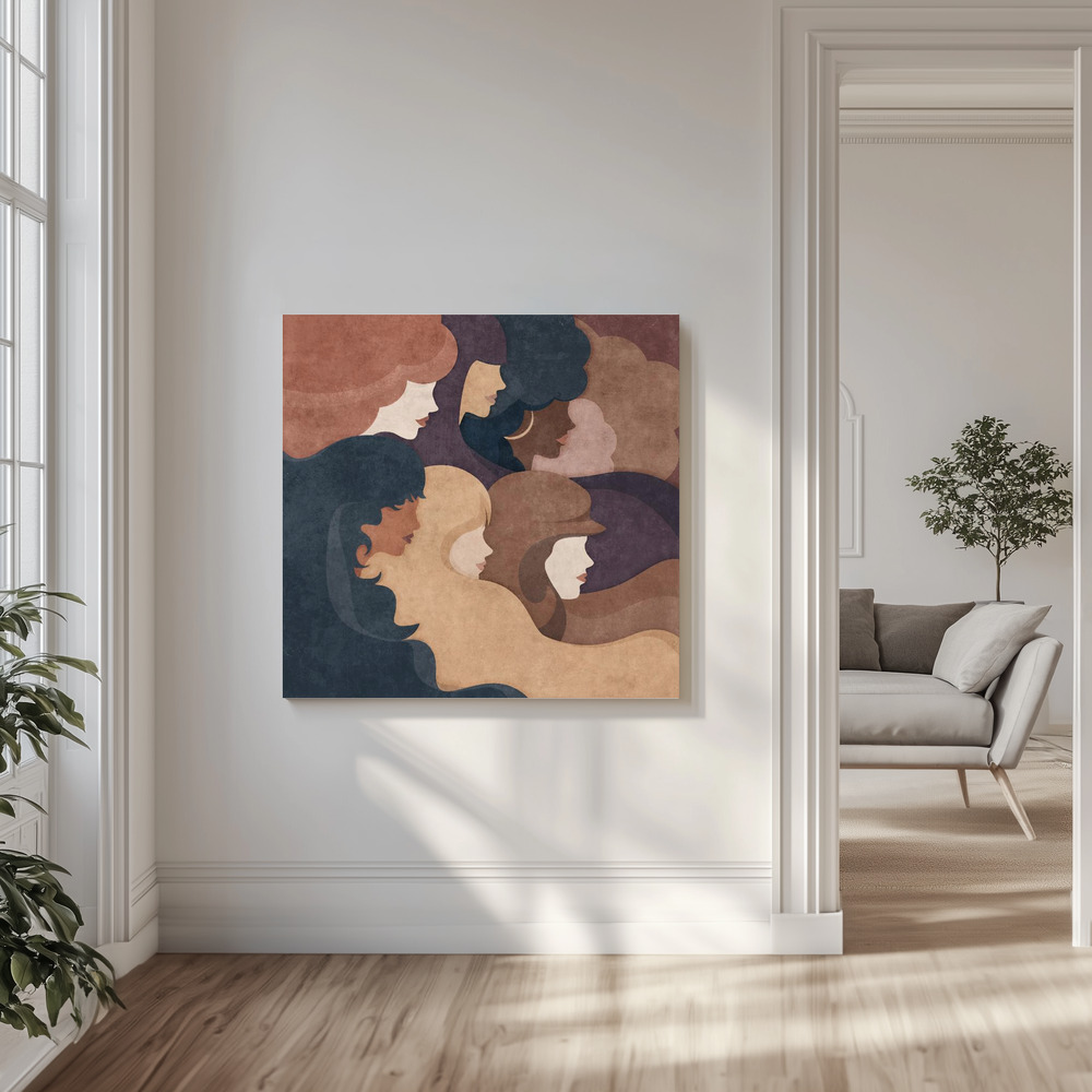 Stampe su tela - Waves of Identity in salotto