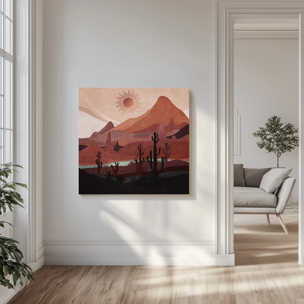 Canvas print - Desert Sunscape in the livingroom