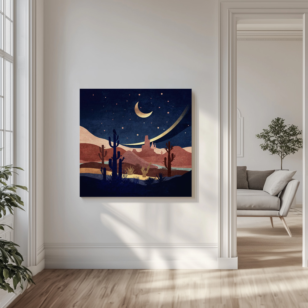 Canvas print - Desert Nightscape in the livingroom