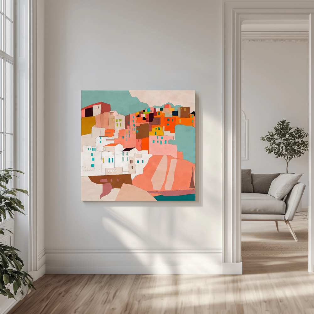 Canvas print - Vernazza 2 in the livingroom