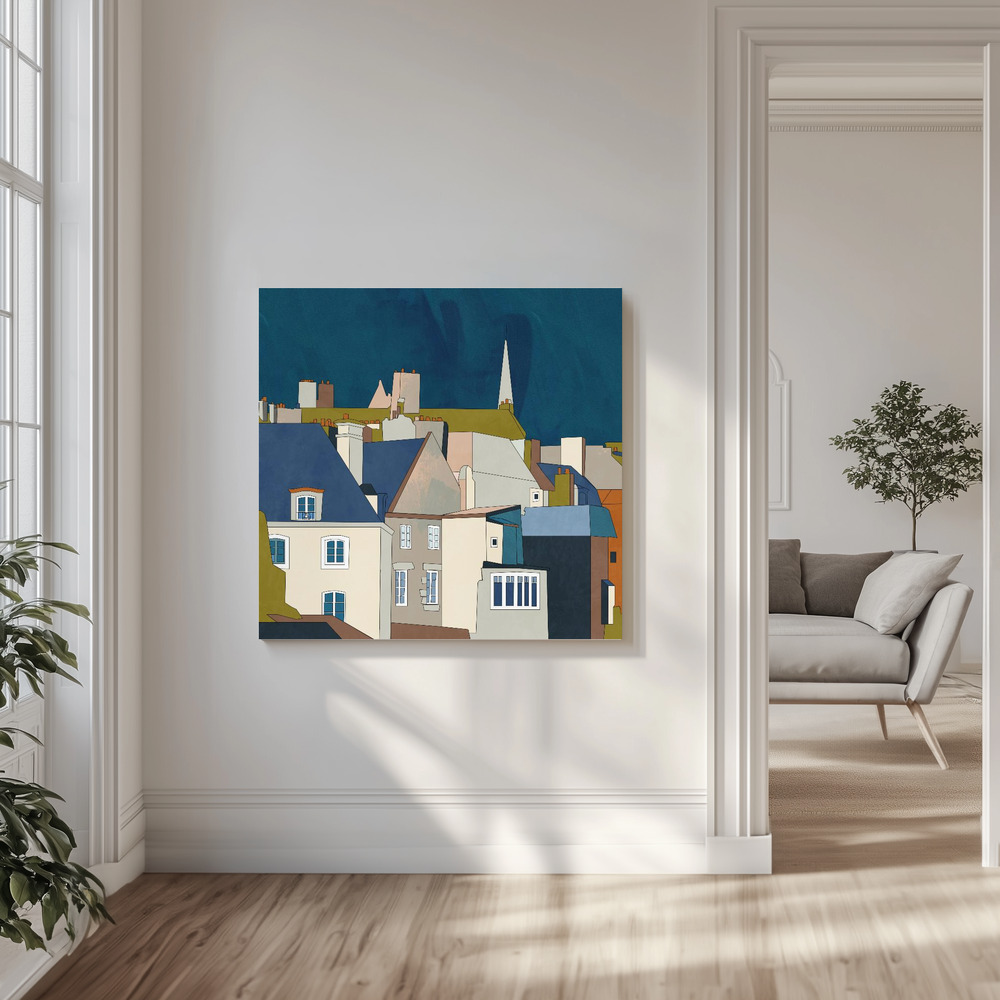 Canvas print - Saint Malo Kopie in the livingroom