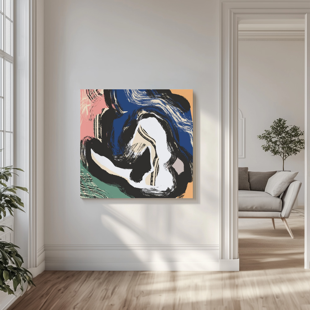 Canvas print - Sitting Nude Bold Abstract in the livingroom
