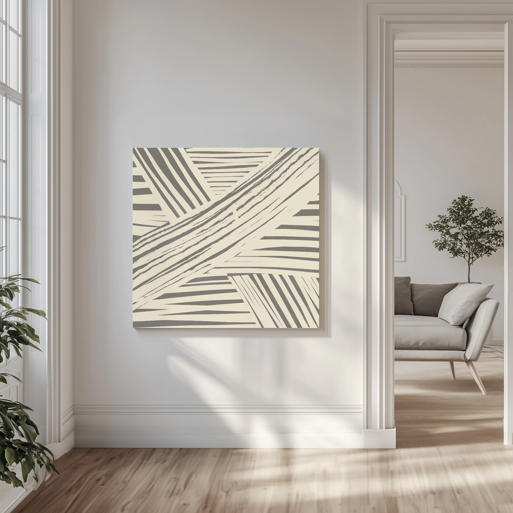 Canvas print - Grey diagonal stripe pattern in the livingroom