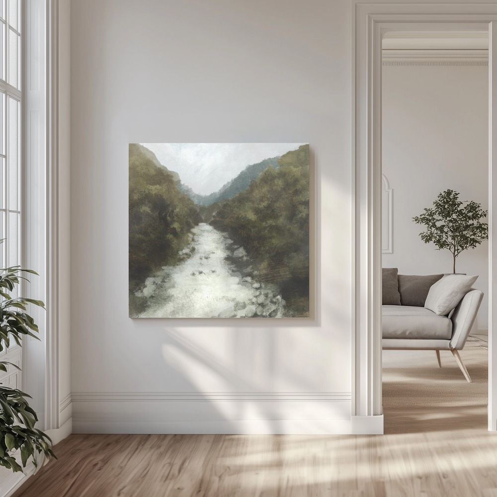 Lærred - River Gorge i stuen