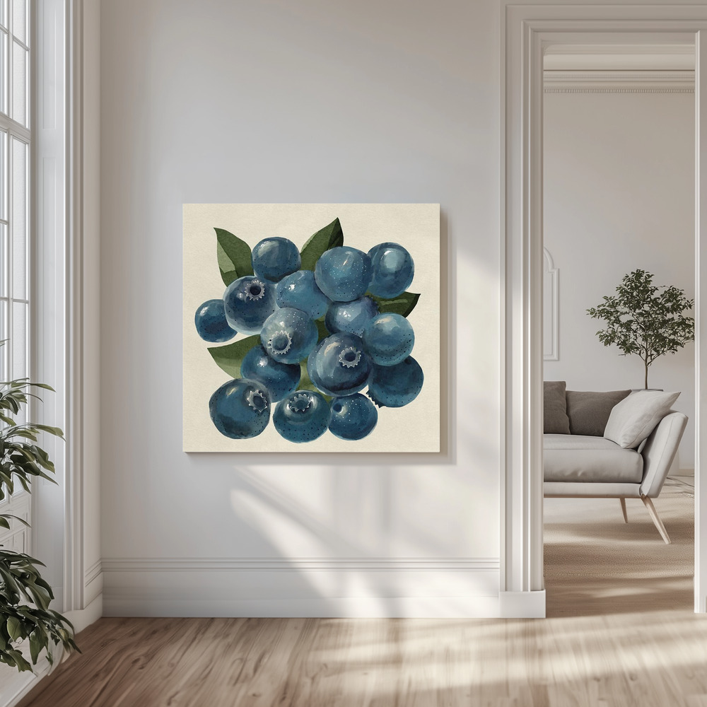 Canvas print - Blueberries in the livingroom
