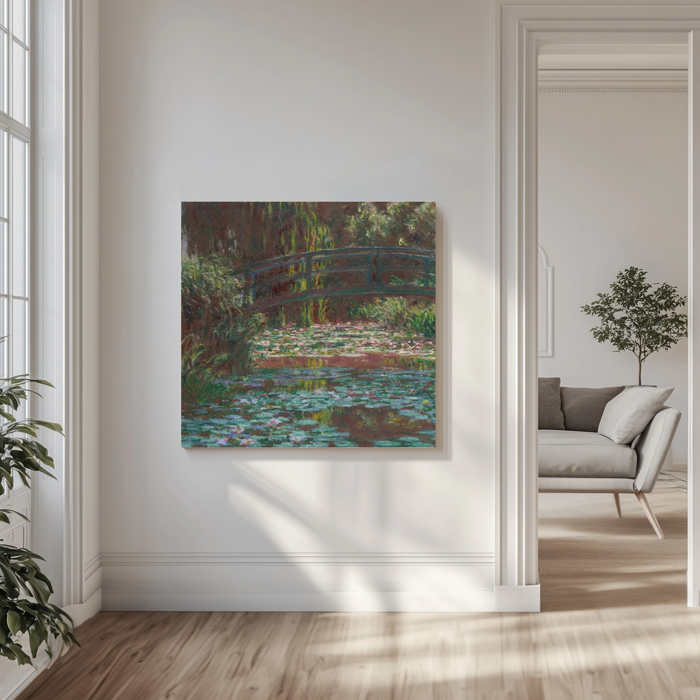 Canvas schilderi - Water Lily Pond in de woonkamer