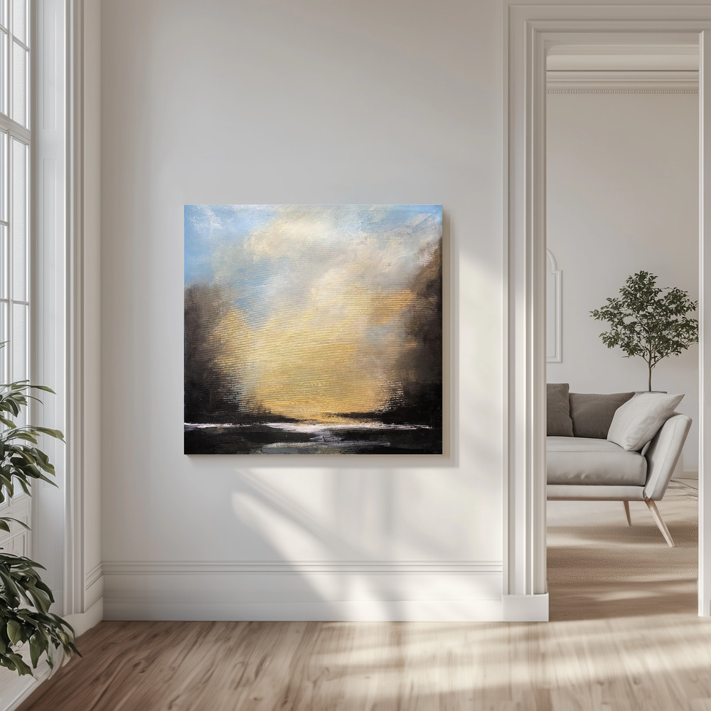 Canvas print - Serene Sunset Over a Tranquil Horizon in the livingroom