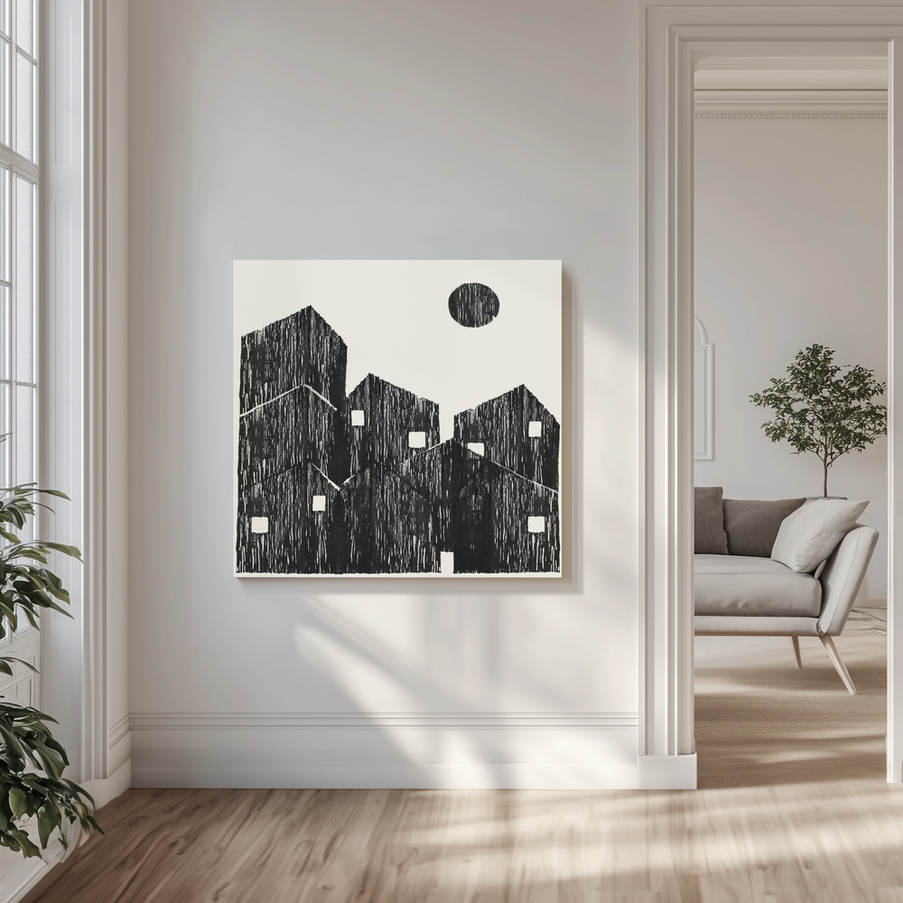 Canvas print - 18 Goodnight Moon in the livingroom