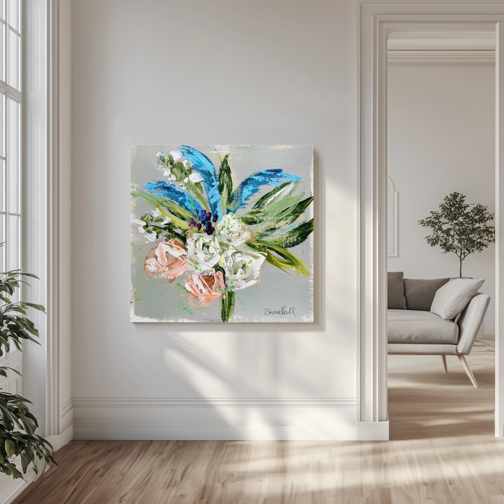 Leinwandbild - Petals in Motion in der Wohnstube