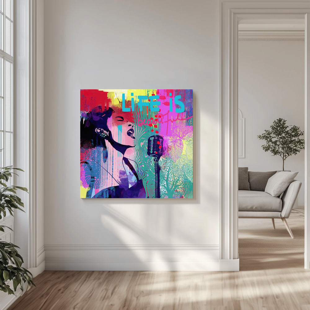 Canvas print - Life Is Beautiful in the livingroom