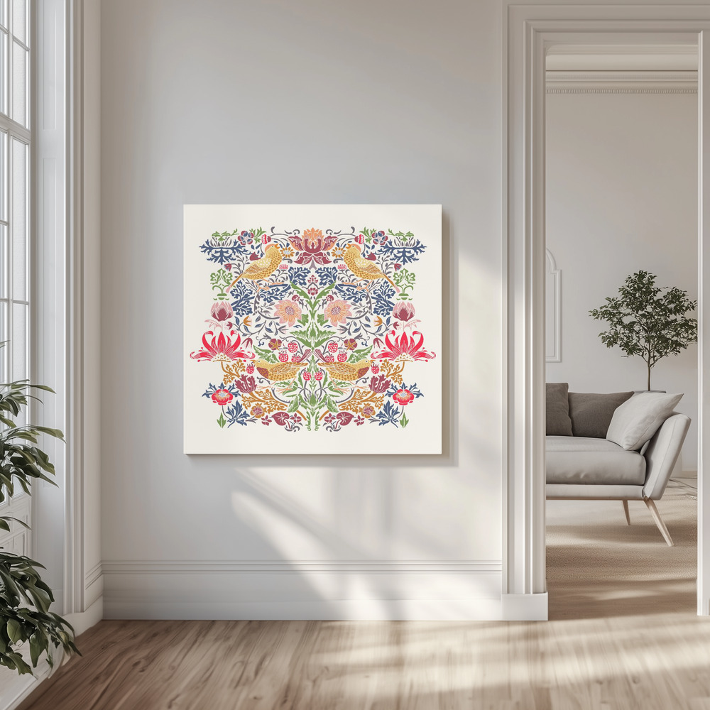 Canvas print - Floral Harmony in the livingroom