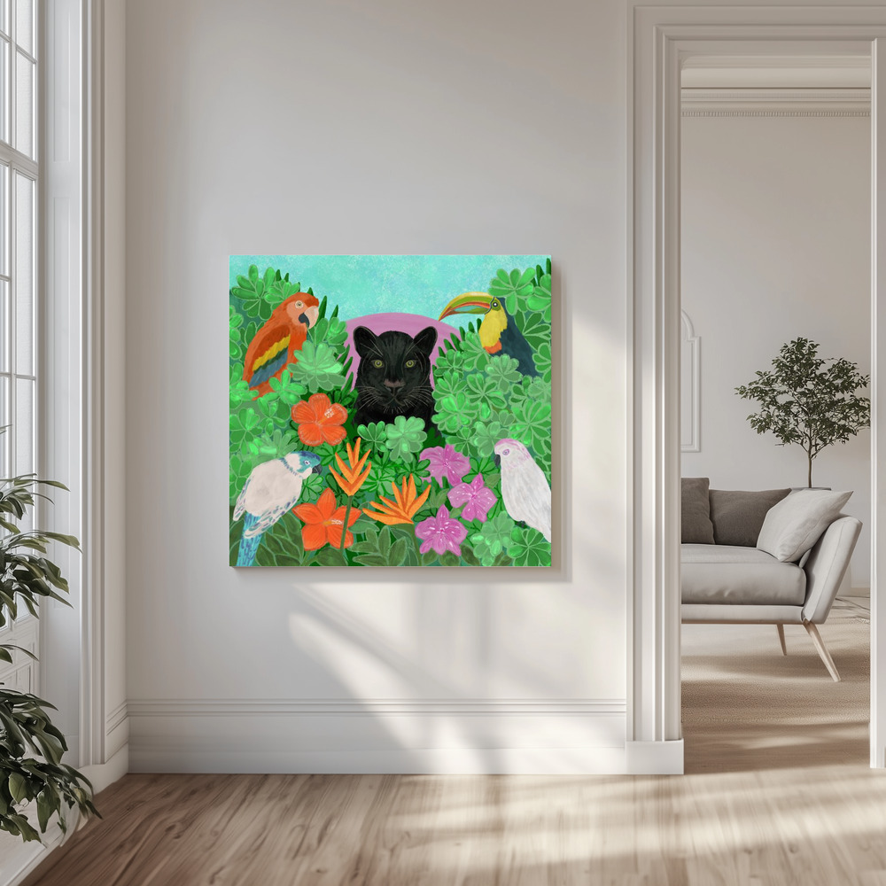 Canvas print - Jungle Harmony in the livingroom