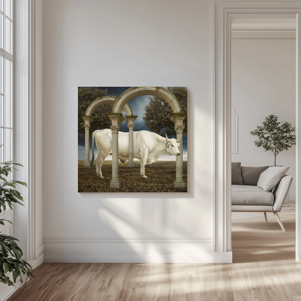 Canvas print - Illusionnisme De La Vache in the livingroom