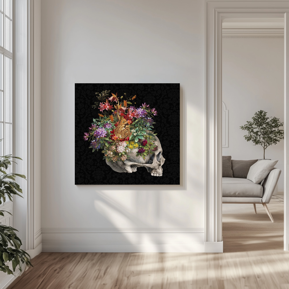 Leinwandbild - Vanitas Still Life in der Wohnstube