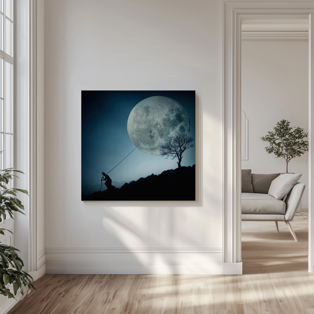 Canvas print - The Dreamer in the livingroom