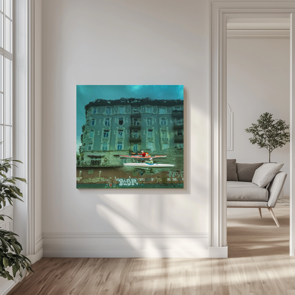 Canvas print - My hamburg in the livingroom