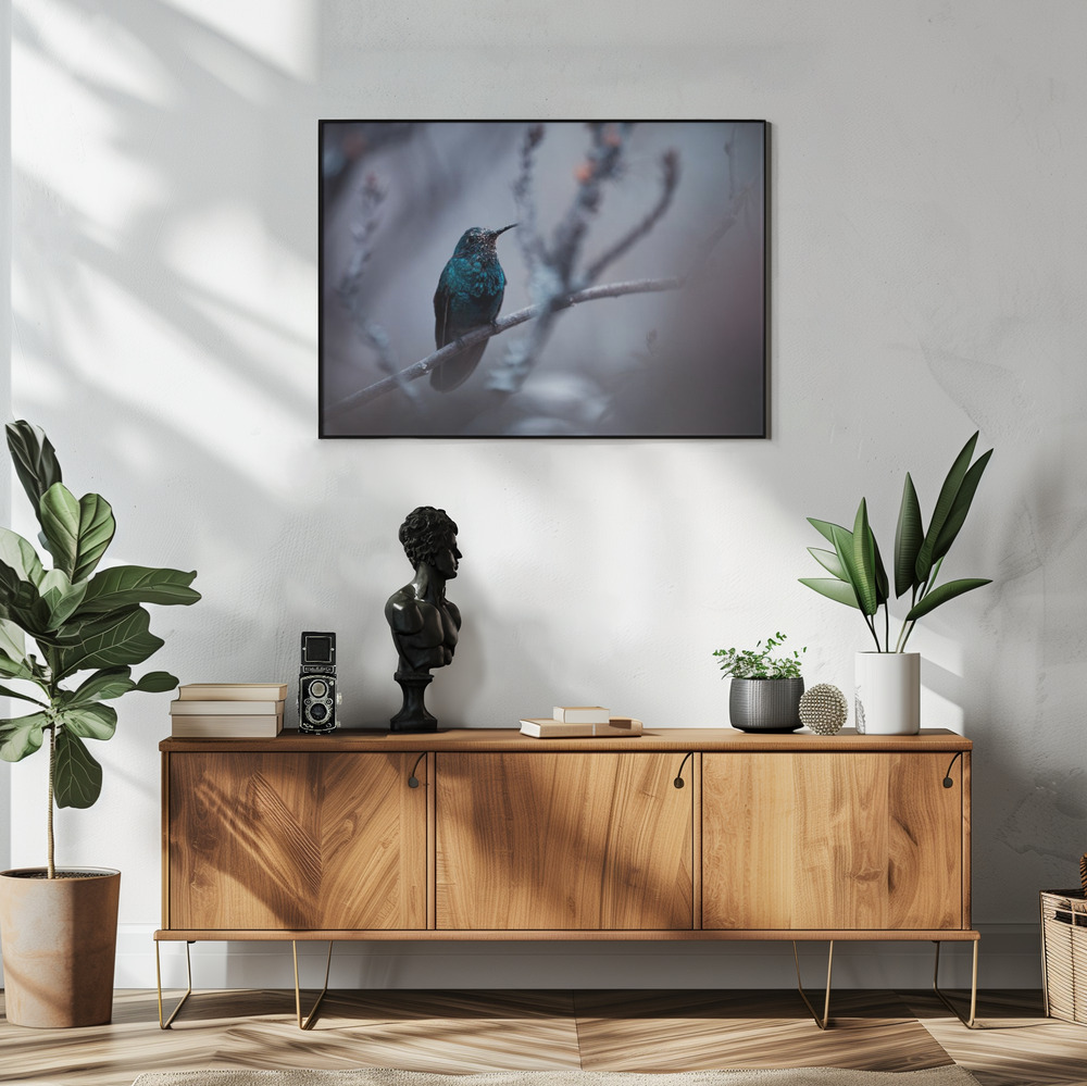 Poster Electrical Blue - Affisch i vardagsrummet