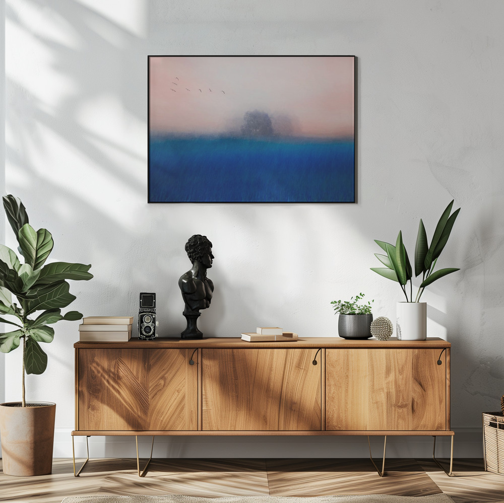 Poster - The Tree on the Blue in living room