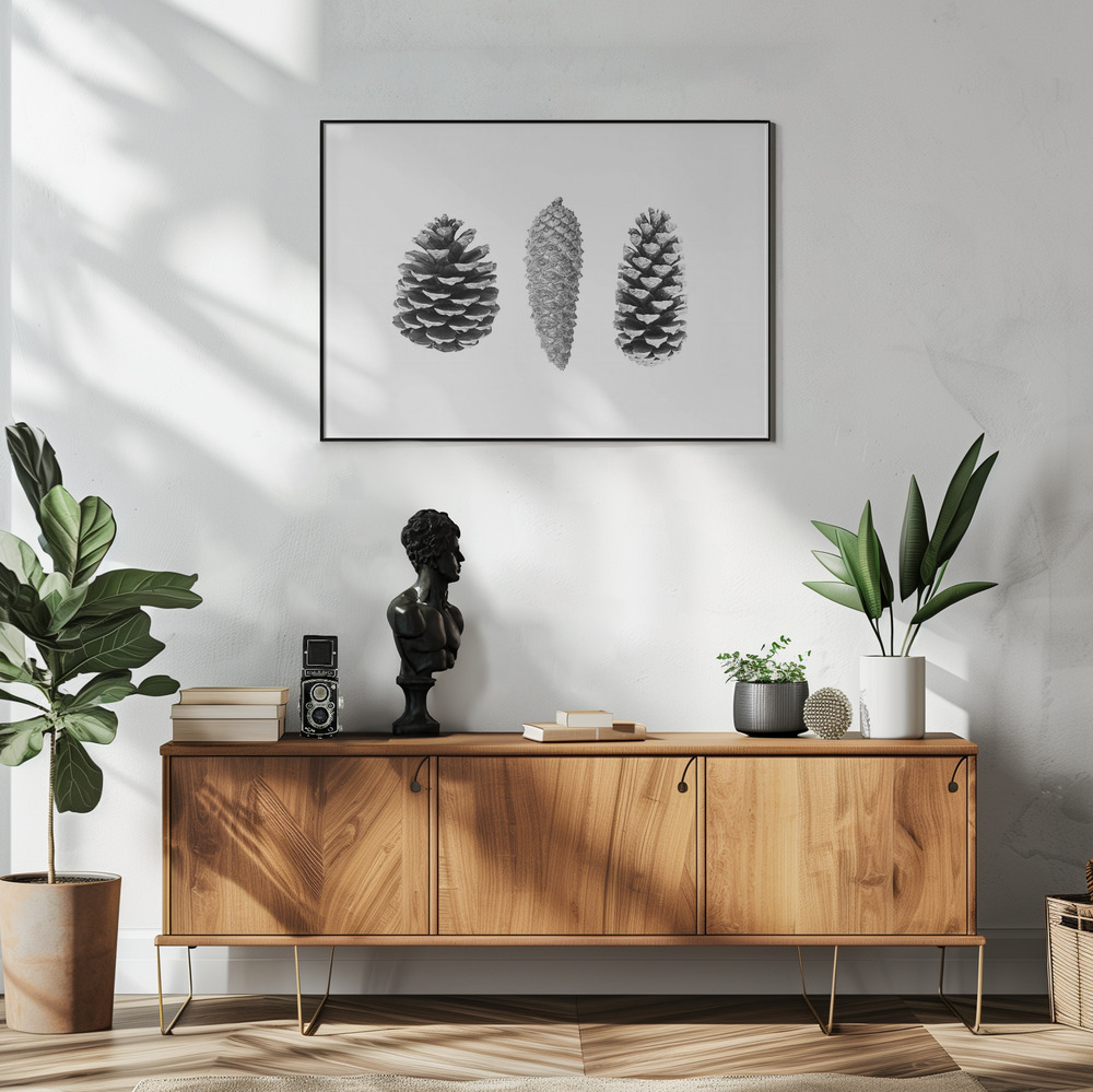 Plakat - Pine Cone Study i stuen