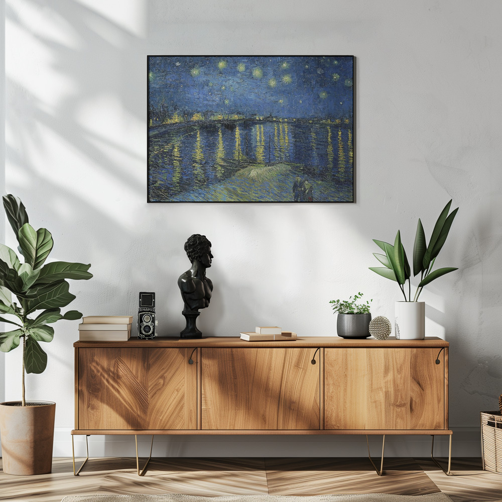 Poster - The Starry Night Over The Rhone in living room