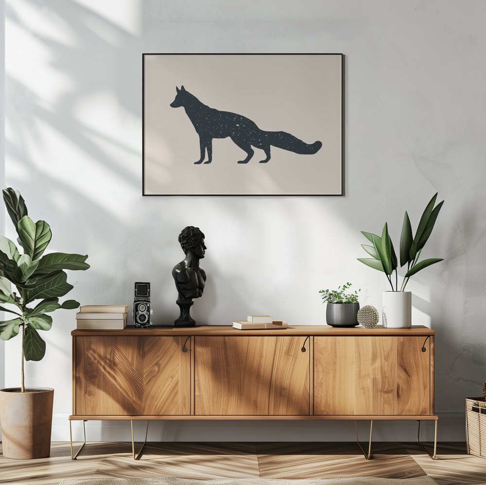 Poster - Fuchs in living room