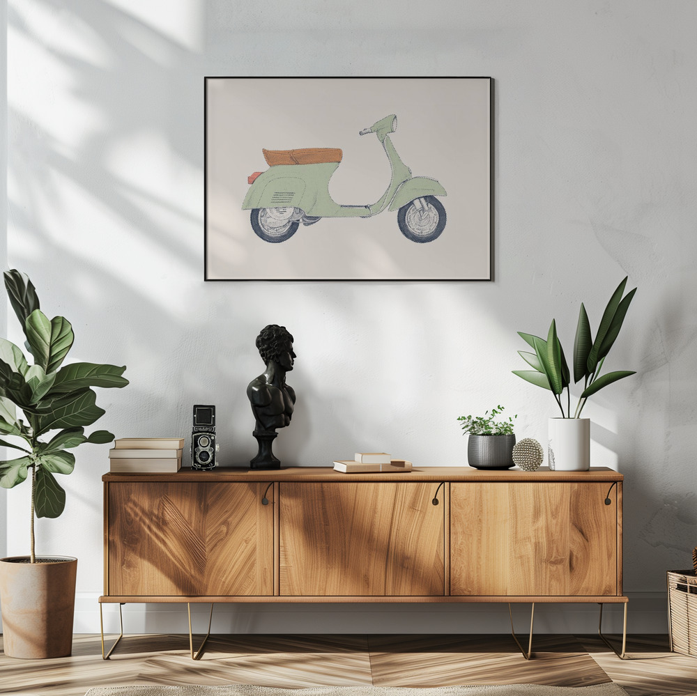 Poster Vespa Print - Affisch i vardagsrummet